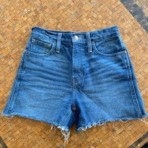 Madewell High Waisted Cut Off Jean Shorts